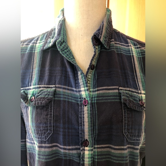 KUHL Long Sleeve Button Front Flannel Shirt Size Medium. - Picture 2 of 4
